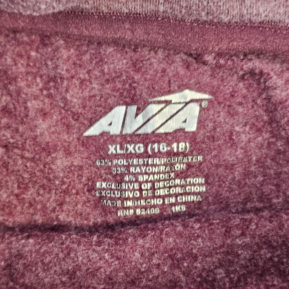 Avia Womens XL Purple Heathered Funnel Neck Pullover Sweatshirt Activewear Top - Picture 2 of 5